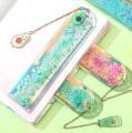 Teacher's Day children's primary school students drawing stationery ruler set Korean version gift cute quicksand ruler hand account gold powder. 