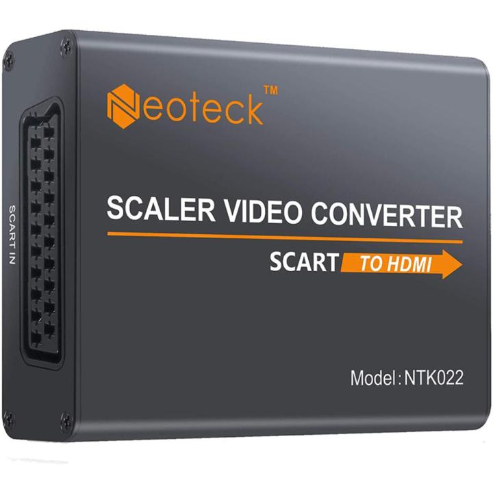 Neoteck Aluminum SCART To HDMI Converter 1080P SCART to HDMI Adapter + 3.5mm Headphone Stereo Audio Video Adapter