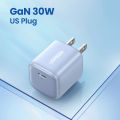 【30W GaN USB-C】 UGREEN 30W GaN Charger PD Fast USB Type C Wall Charger USB C PD3.0 QC3.0 Quick Charging For Samsung Galaxy S24 S23 Ultra/A iPhone 16 15 Max Pro OPPO Reno 12 11/A/Find N Xiaomi 15 14 Pro Redmi K70 60 Pro Huawei Mate 70 60/Pura 70 60/nova 13. 