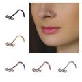 Goth Stainless Steel Nose Screw Studs Nostril Multicolour Nose Piercing Jewelry Geometric Party. 