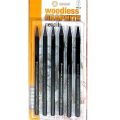 Signyouth Set Of 6Pcs Woodless Graphite Pencils One Each Of Hb, 2B, 4B, 6B, 8B, Ee For Artistic Sketching And Portrait Making. 