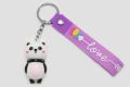 Panda Key chain With Bracelet Key chain For girls and boys  Key Chain Fancy & Fantasy PVC Animal Keychain Women Girls Bag Pendant Figure Charm Keyring. 