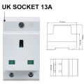 EU Din Rail Mount AC Power Modular Socket 16A 2/3/4 Pin 25A US UK Italy France 35mm 250V AC30 Connector. 