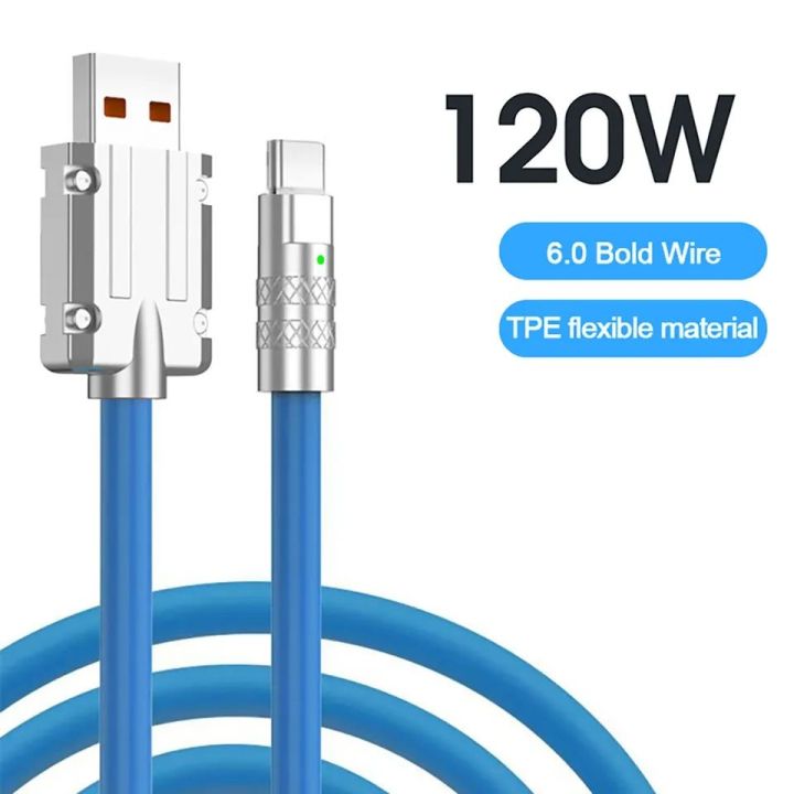 120W%20Silicone%20USB%20Charging%20Cable%20Type%20C%20&%20Micro%20Fast%20Charger%206A%20with%20LED%20Light%201M%20-%20Image%203