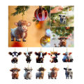Cow Pendant 8cm Christmas Tree Car Backpack Ornament Cartoon Yellow. 