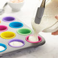 Pack of 6 Silicon Cup Cake Molds / Silicone Cupcake Moulds Reusable Nonstick Heat Resistant Baking Cups 6 pcs. 