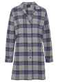 B75 open button  check long shirt for ladies. 