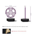 Football Shaped 3D Night Light. 3D Illusion Night Lamp with Cool Football Design. Acrylic Desk Lamp with Remote Control, 16-Color Changing Night Lamp Gift for Football Lover Friends. Led Table Lamp . 3D Effect Led Light as Gift.. 