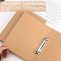 2Pcs A5 Refillable Ring Binder, A5 Kraft Paper Binder Tray with 2 Rings to Add Loose Sheets. 