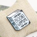 Fashion Women English Letter Book Worm Badge Brooch Pin Clothes Jewelry Decor. 