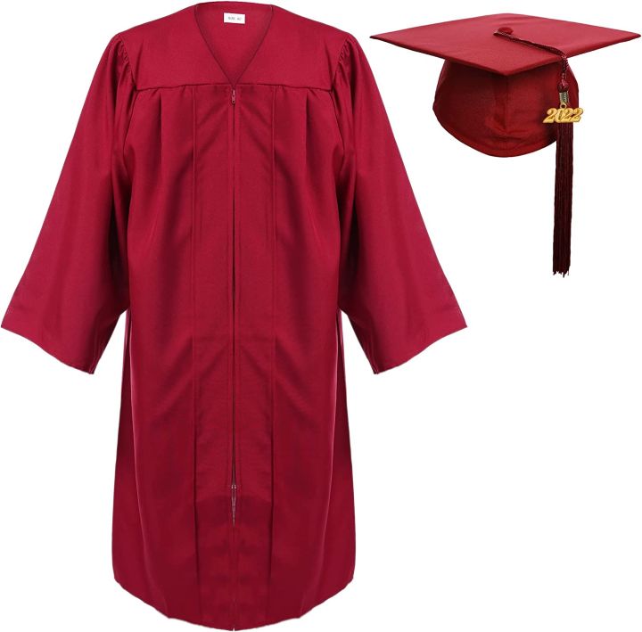Maroon%20Graduation%20gown,%20cap,%20tassel%20set%20Graduation%20Gown%20-%20Image%202