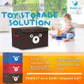 Toy Storage Chest Box for Kids and Babies – Collapsible Organizer Bin for Boys & Girls with Flip Lid – Gift Baskets for Small Toys, Stuffed Animal - Toy Boxes to Keep Playroom & Nursery Happy. 