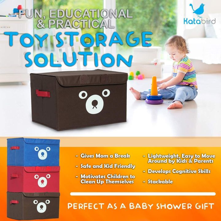 Toy%20Storage%20Chest%20Box%20for%20Kids%20and%20Babies%20%E2%80%93%20Collapsible%20Organizer%20Bin%20for%20Boys%20&%20Girls%20with%20Flip%20Lid%20%E2%80%93%20Gift%20Baskets%20for%20Small%20Toys,%20Stuffed%20Animal%20-%20Toy%20Boxes%20to%20Keep%20Playroom%20&%20Nursery%20Happy%20-%20Image%202