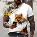 Free Shipping Animal Tiger 3D Printing Men's And Women's T-shirt High-quality Lycra Polyester Short-sleeved Oversized Summer Top. 