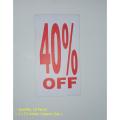 Pack of 10    40% OFF  Sticker  Self Adhesive Label. 
