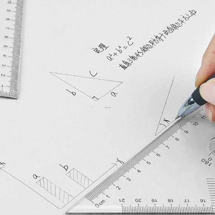 Geometry Ruler Simple Geometry Ruler Set for Accurate Measurements | 4 Ruler in Each pack ...