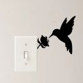 Bird With Flower Switch Board Wooden Wall Art Room Decoration Items Wall Décor Art for Home Living Room Bedroom. 