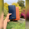 *PACK OF 2* DUNBOLLU Genuine Leather Wallet men Leather long wallet clutch bag male purse money clips money bag. 