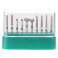 10pc Dentistry Stainless Steel 1.6mm Round Handle Dental Burs Drills Kit. 