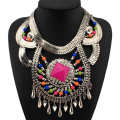 MANILAI Boho Style Collars Choker Necklaces Chunky Chains Cross Rhinestones Colorized Resins Beads Statement Jewelry CE1217. 