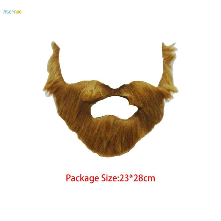 Fake%20Beard%20Costume%20Realistic%20Halloween%20Beard%20Fake%20Mustaches%20Cosplay%20Dress%20up%20Brown%20-%20Image%202