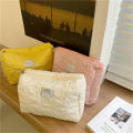 Flower Cosmetic Bag Large Travel Wash Pouch Storage Bag Quilted Cotton Makeup Bag Soft Makeup Case. 