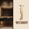WC Sign Board Signage Bathroom Sign with Self Toilet Sign Female S. 