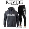 REVIBE - White Eminem Printed Tracksuit For Men - Hoodies For Men. 