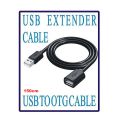 150CM LONG  Male to Female USB Cable - Usb To Usb Extension Cable - Black USB EXTENDER. 