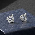 Genshin Impact Element Cute Earrings Studs Jewelry Luxury Game Anime Earrings Stainlees Steel Earrings Studs Silver Color. 