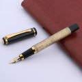 baoer 507 Golden Fountain Pen Xubeihong the eight horses GIFT Medium Nib Stationery Office school supplies. 
