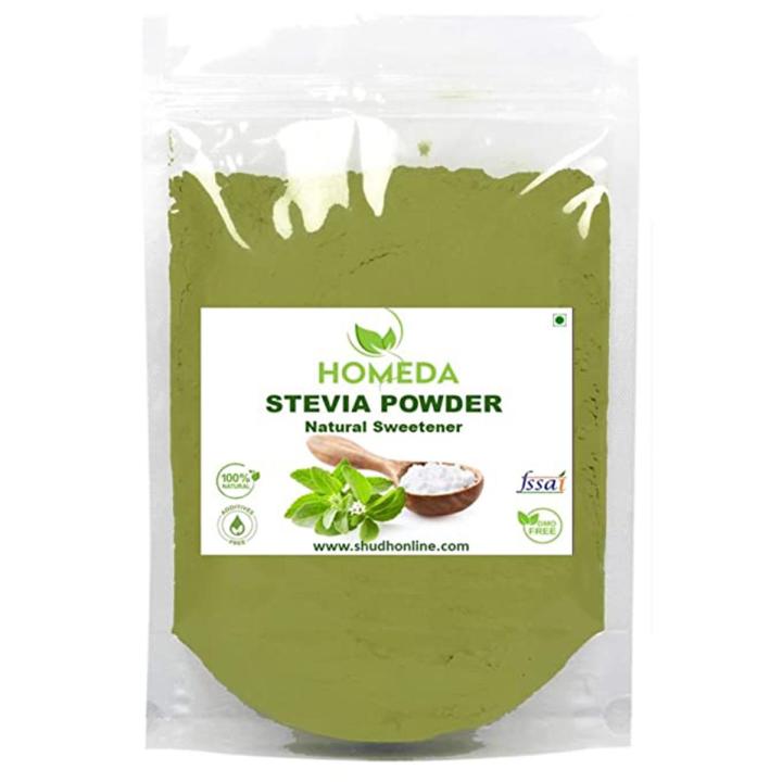 Homeda Stevia Powder (250gram) - Organic Stevia Sugar Free Powder, Green stivia Leaves, Natural Sugar Free, Stelvia, Stevi, Steevia, Stavia, Artificial Sweetener
