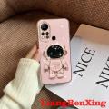 Casing infinix hot 11s infinix hot 11s nfc hot 11 back cover phone case Softcase Electroplated silicone shockproof Protector Smooth Cover new design Astronaut with holder DDYHY02. 