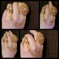 Gold Plated double Finger ring. 