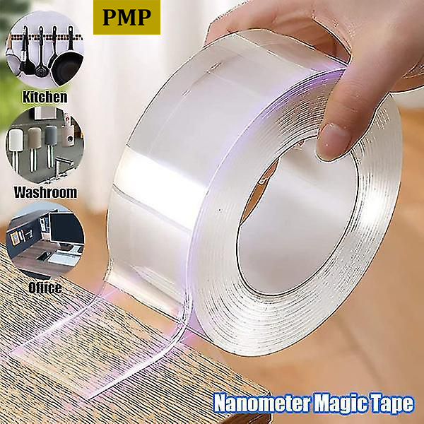 Nano Double-Sided Tape  Nano tape (Double sided Washable silicon Transparent tape) Transparent Traceless Waterproof tape PMP