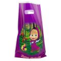 Masha And The Bear Goody Bags - 12 Inch X 9 Inch - Party Favor Bags - Multicolor - Pack Of 10. 