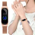 Magnet LED TOUCH smart Magnetic watches for girls women Magnet Strap. 