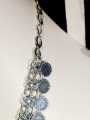 Silver Long Mala Set with Dangling Coins – Ethnic Traditional Jewelry. 