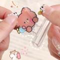 Cute Bear Flower Cartoon Kawaii Acrylic Bookmark Student Chain Metal Clip Page Pendant Office Giftbook Learn Stati E7v1. 