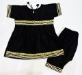 Soft Cotton Black Dress - 2Pc - For New Born Baby Girl | Suitable in All Season | New Balochi Design Baby Fashion. 