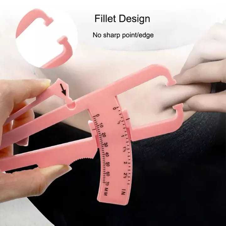 Body Fat Caliper Fat Measure Clipper Combo with Body Fat Percentage Measure Chart Measuring Body Fat for Men and Women