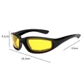 Wiley X Night Vision Glasses - HD Anti Glare Night Vision Driving Glasses - Car Driving Glasses Night Vision Glasses Protective Gears Sunglasses - Night Vision Drivers Goggles - Yellow. 