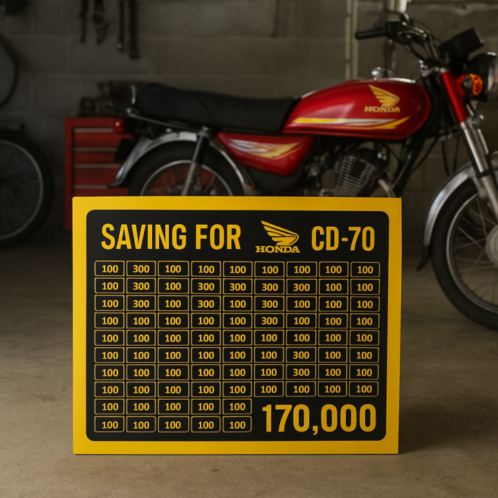 Honda CD-70 Saving Box | Achieve your dream of owning a Honda CD-70 ...