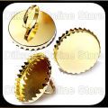 5 Pieces - Jewelry rings Base – 1.5 Inch Round Ring Base with Stylish Border. 