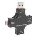 USB C Tester,2 in 1 Type C USB Tester Color Screen IPS Multimeter. 