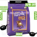 Cadbury Dairy Milk Whole Nut Chocolate 200g -18bars Pouch Imported. 