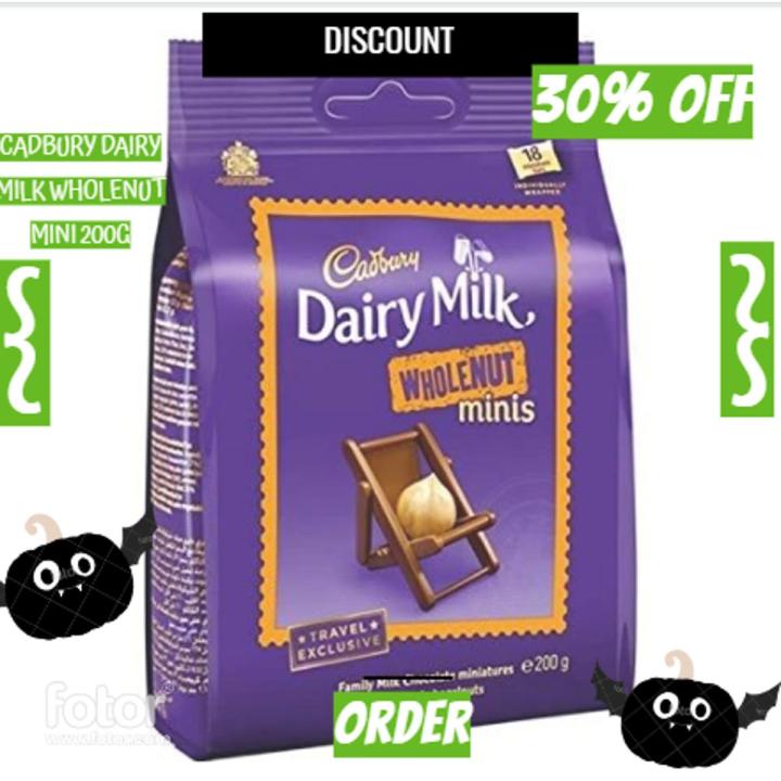 Cadbury Dairy Milk Whole Nut Chocolate 200g -18bars Pouch Imported