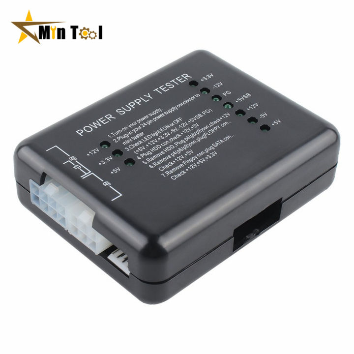 20/24 Pin for PSU ATX SATA HDD Checker Meter Measure LED Indication Diagnostic Tool Testing for PC Computer Power Supply Tester