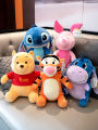 Stitch doll Winnie the Pooh doll Tigger rag doll Disney plush toy pillow for girls gifts. 