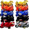 FunBlast 06 Pcs Plastic Mini Motor Bike Toy Play Set for Boys,Girls,Kids – Multicolor. 